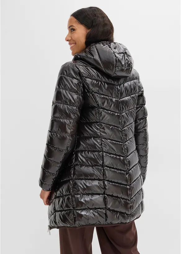 Steppjacke in Metallic-Optik in braun von hinten (im Anschnitt) - bonprix