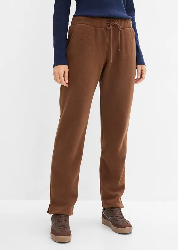 Schlupfhose aus Fleece in braun von vorne - bonprix Schlupfhose aus Fleece in braun von vorne - bonprix