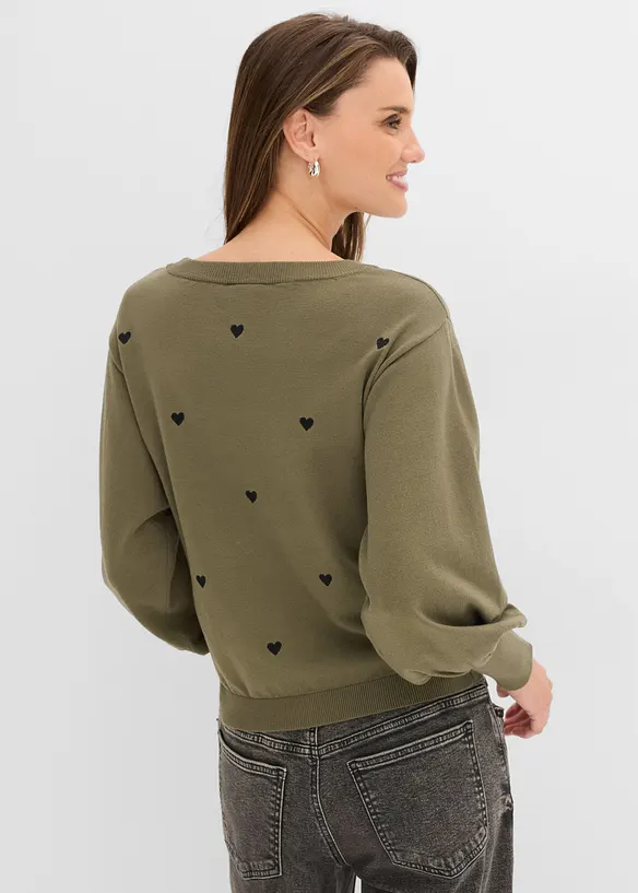 Feinstrickpullover aus Viskose-Mix in grün von hinten (im Anschnitt) - bonprix Feinstrickpullover aus Viskose-Mix in grün von hinten (im Anschnitt) - bonprix