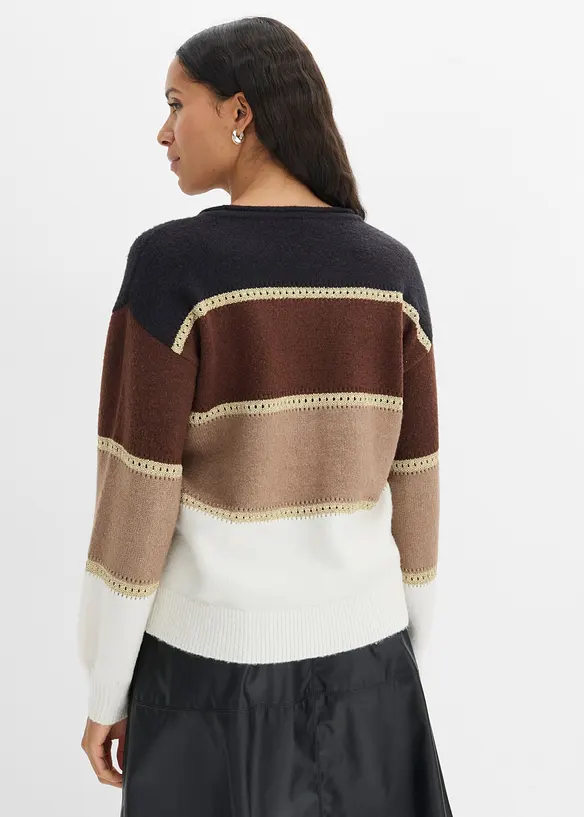 Pullover mit Ballonärmeln in schwarz von hinten (im Anschnitt) - bonprix Pullover mit Ballonärmeln in schwarz von hinten (im Anschnitt) - bonprix