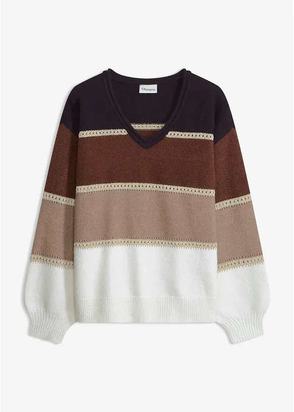 Pullover mit Ballonärmeln in schwarz von vorne - bonprix Pullover mit Ballonärmeln in schwarz von vorne - bonprix