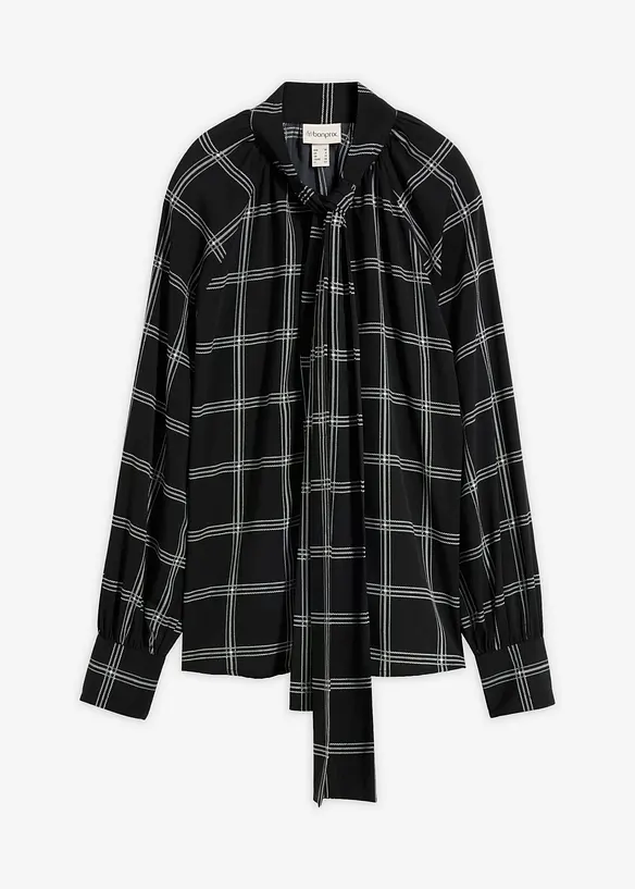 Schluppenbluse in schwarz von vorne - bonprix Schluppenbluse in schwarz von vorne - bonprix