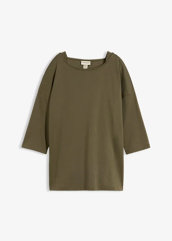 Shirt aus schwerer Baumwolle in grün von vorne - bonprix Shirt aus schwerer Baumwolle in grün von vorne - bonprix