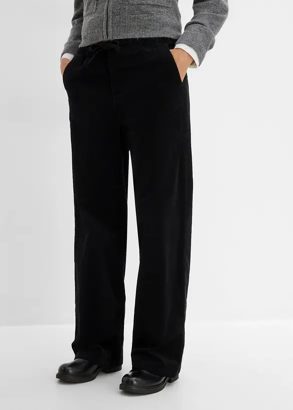 Cordhose aus Baumwoll-Mix in schwarz von vorne - bonprix Cordhose aus Baumwoll-Mix in schwarz von vorne - bonprix