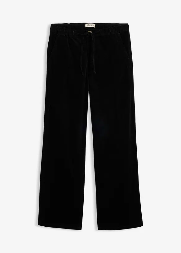 Cordhose aus Baumwoll-Mix in schwarz von vorne - bonprix Cordhose aus Baumwoll-Mix in schwarz von vorne - bonprix