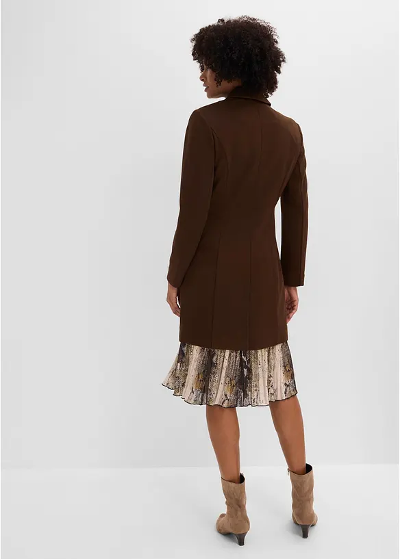 Longblazer aus Punto di Roma in braun von hinten (im Anschnitt) - bonprix Longblazer aus Punto di Roma in braun von hinten (im Anschnitt) - bonprix