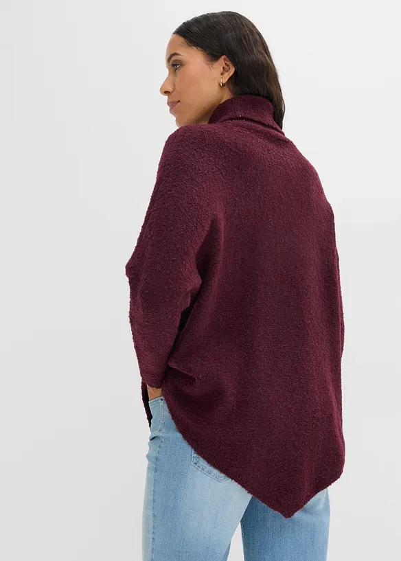 Rollkragenpullover mit Fledermausärmeln in rot von hinten (im Anschnitt) - bonprix