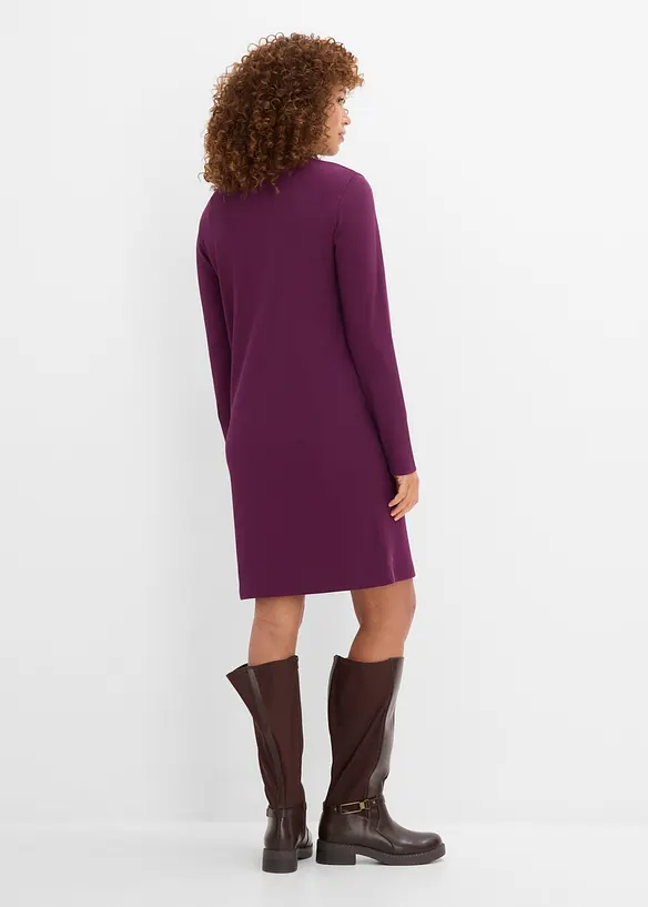 Jerseykleid aus Bio-Baumwolle in lila von hinten (Totalaufnahme) - bonprix Jerseykleid aus Bio-Baumwolle in lila von hinten (Totalaufnahme) - bonprix