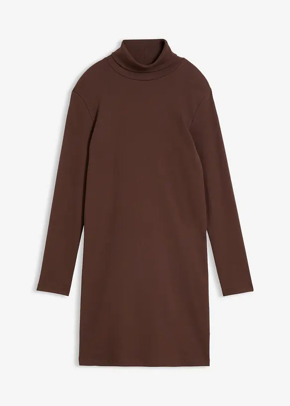 Jerseykleid aus Bio-Baumwolle in braun von vorne - bonprix Jerseykleid aus Bio-Baumwolle in braun von vorne - bonprix