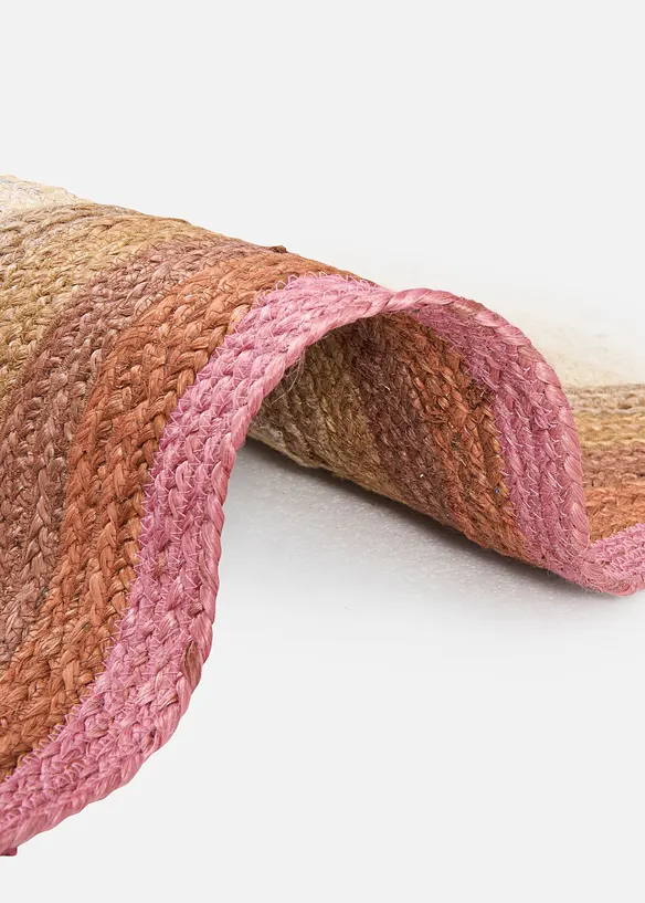 Jute-Teppich in Wellenform in bunt (Detailaufnahme) - bonprix