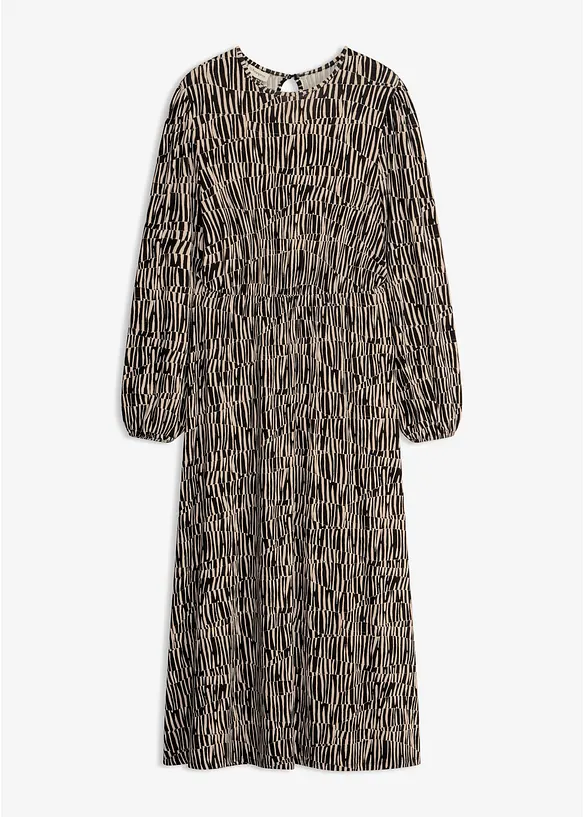 Jerseykleid aus fließender Viskose in schwarz von vorne - bonprix Jerseykleid aus fließender Viskose in schwarz von vorne - bonprix