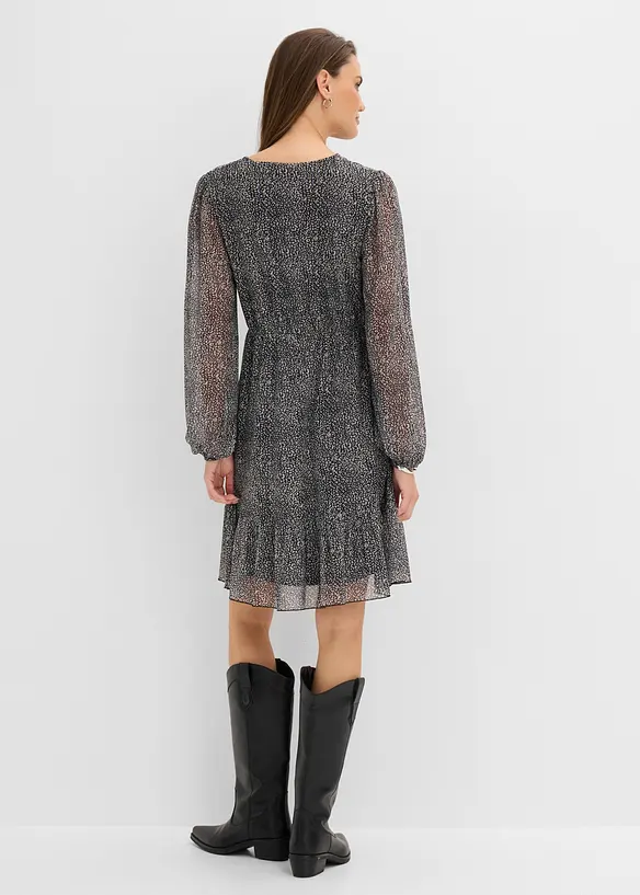 Jerseykleid aus feinem Mesh in schwarz von hinten (Totalaufnahme) - bonprix Jerseykleid aus feinem Mesh in schwarz von hinten (Totalaufnahme) - bonprix
