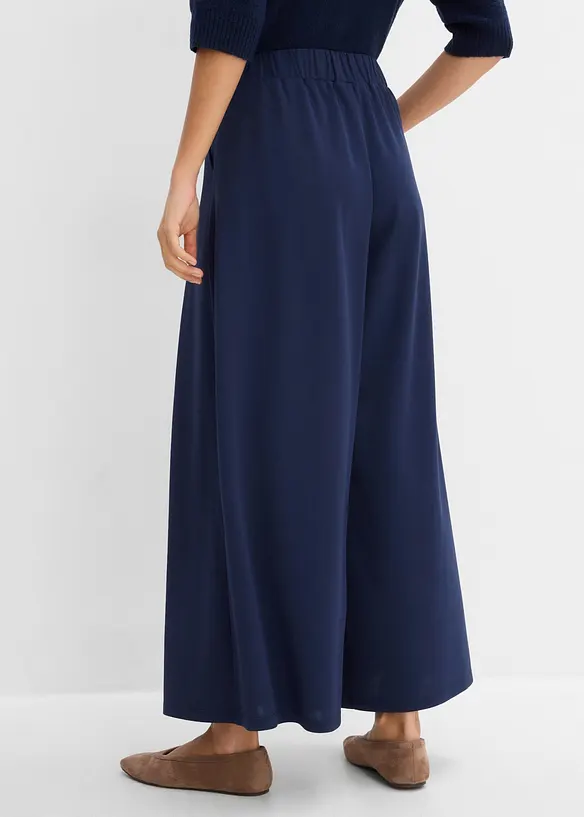 Schlupfhose mit Bundfalten in blau von hinten - bonprix Schlupfhose mit Bundfalten in blau von hinten - bonprix