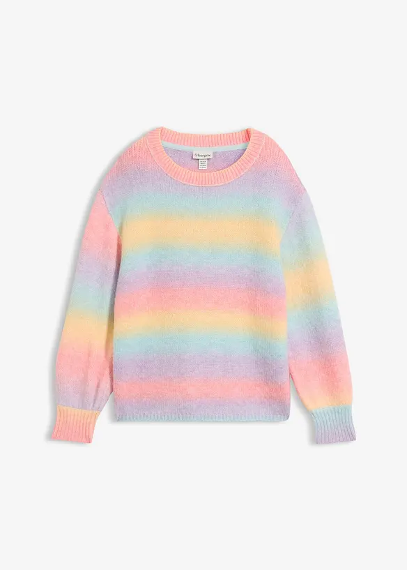 Boxy-Pullover in blau von vorne - bonprix