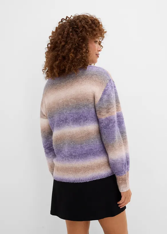 Boxy-Pullover in braun von hinten (im Anschnitt) - bonprix