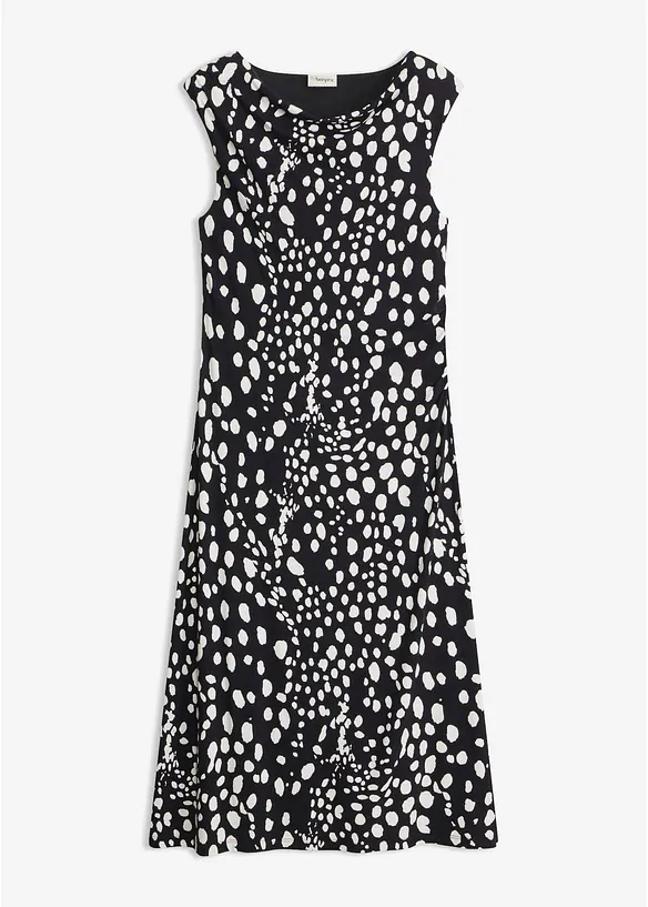 Jerseykleid aus softem Viskose-Mix in schwarz von vorne - bonprix