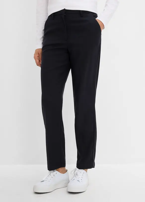 Hose aus Viskose-Mix in schwarz von vorne - bonprix