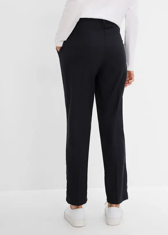 Hose aus Viskose-Mix in schwarz von hinten - bonprix