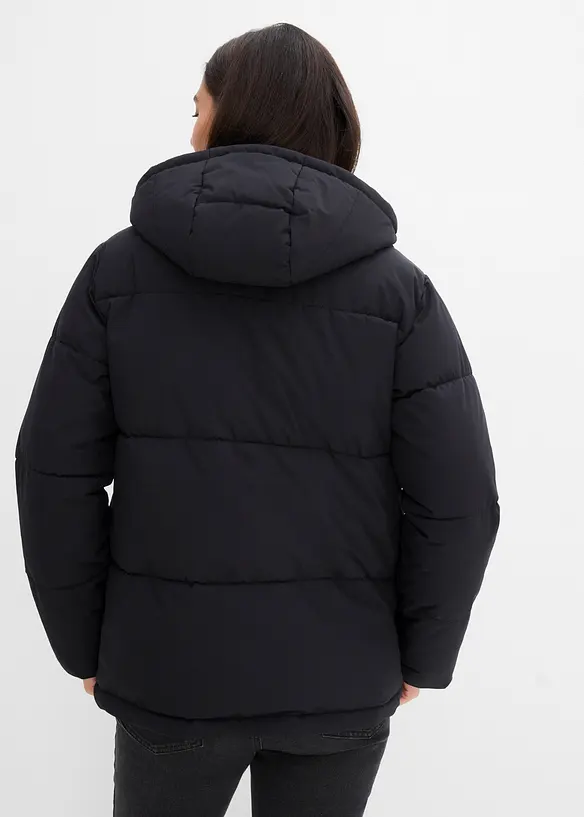 Steppjacke in schwarz von hinten (im Anschnitt) - bonprix