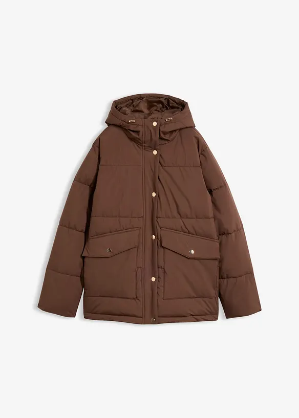 Steppjacke in braun von vorne - bonprix