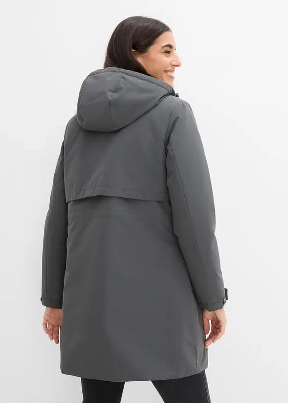 Wasserabweisende Funktions-Jacke in grau von hinten (im Anschnitt) - bonprix