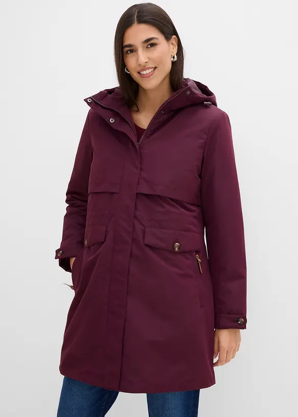 Wasserabweisende Funktions-Jacke in rot von vorne (im Anschnitt) - bonprix