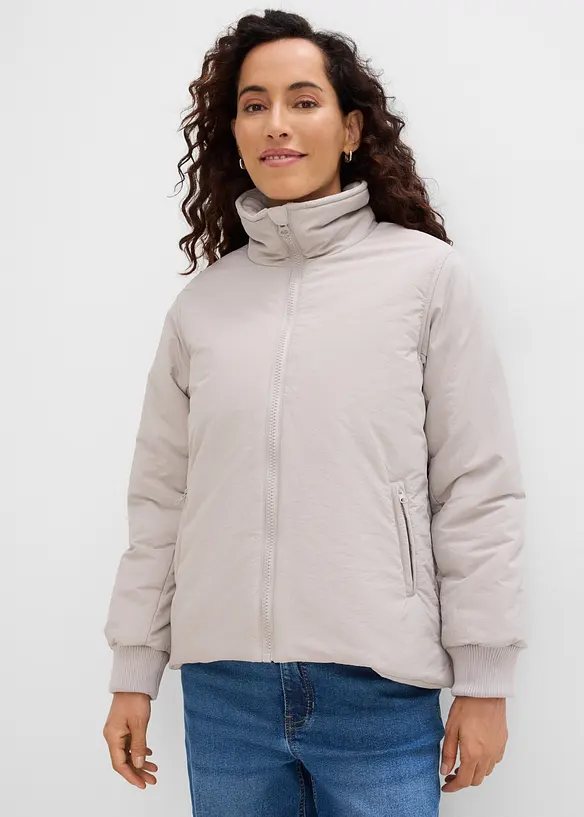 Winterjacke im Blouson-Stil in grau von vorne (im Anschnitt) - bonprix