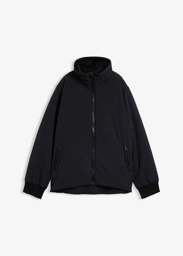 Winterjacke im Blouson-Stil in schwarz von vorne - bonprix