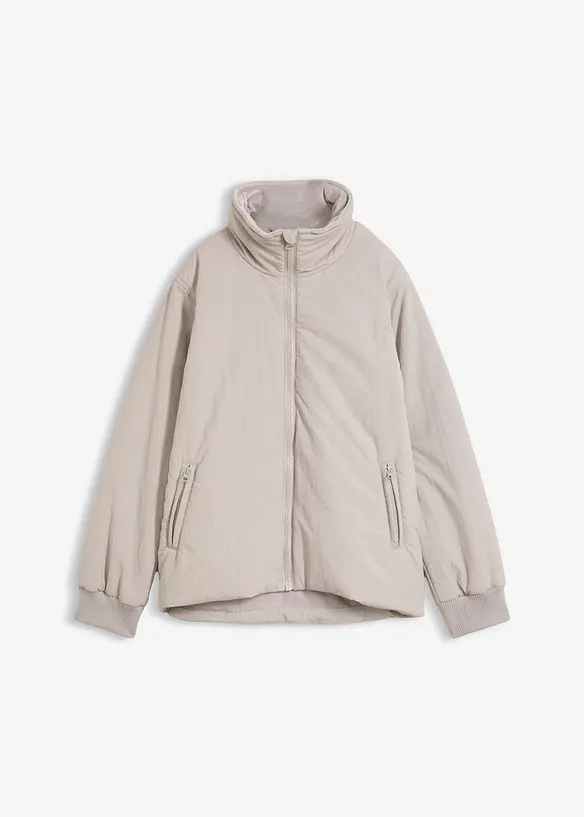 Winterjacke im Blouson-Stil in grau von vorne - bonprix