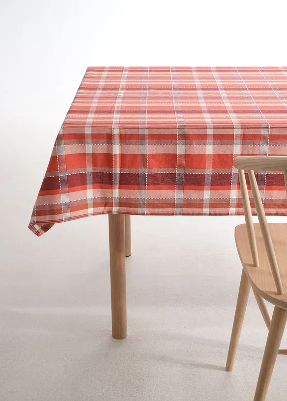 Tischdecke gewebt aus Bio-Baumwolle in rot von vorne - bonprix