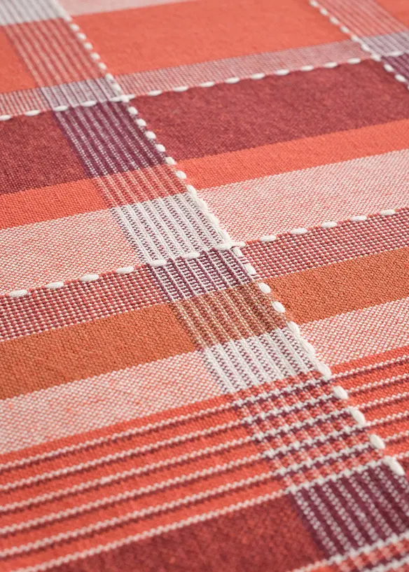 Tischdecke gewebt aus Bio-Baumwolle in rot (Detailaufnahme) - bonprix