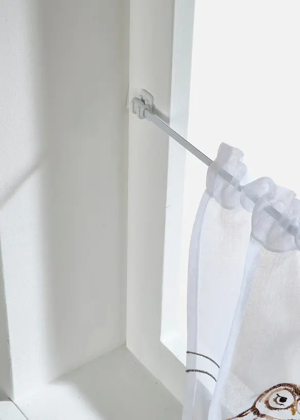 Ausziehbare Gardinenstangen zum Kleben (2er Pack) in weiß - bonprix