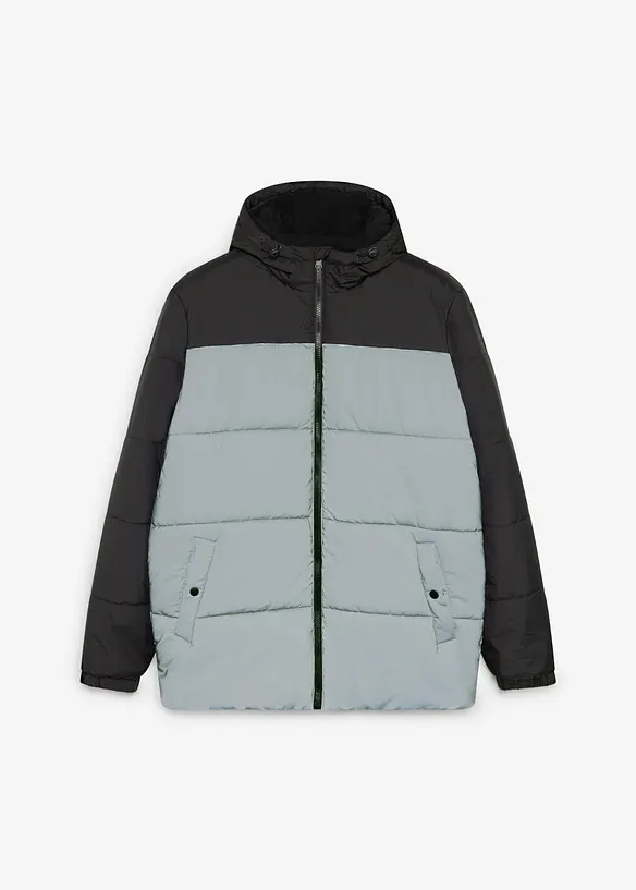 Reflektierende Jacke in Regular Fit in schwarz von vorne - bonprix