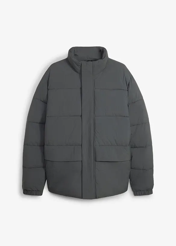 Wasserabweisende Funktions-Jacke in grau von vorne - bonprix