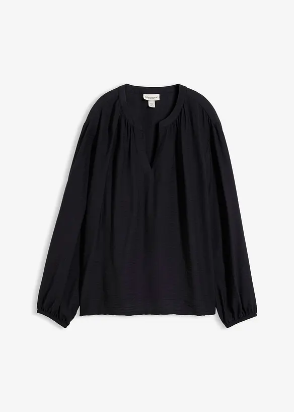 Tunikabluse aus Viskose-Mix in schwarz von vorne - bonprix Tunikabluse aus Viskose-Mix in schwarz von vorne - bonprix