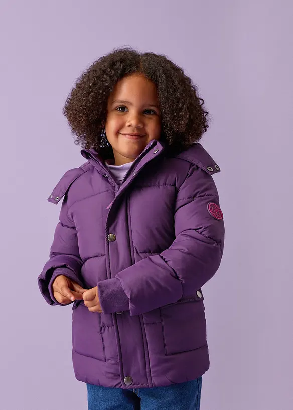 Lurchi Winter-Steppjacke, wasserabweisend in lila von vorne (im Anschnitt) - Lurchi