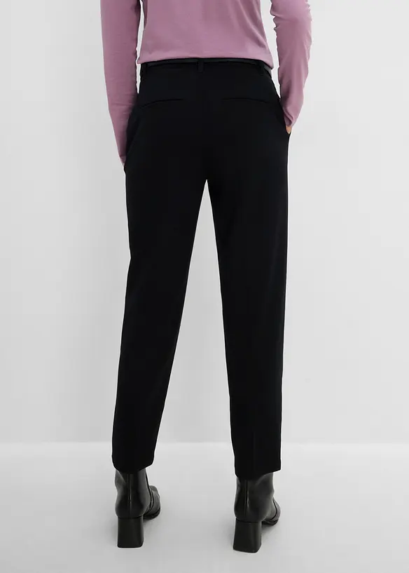 Cropped Hose mit Bügelfalte in schwarz von hinten - bonprix Cropped Hose mit Bügelfalte in schwarz von hinten - bonprix
