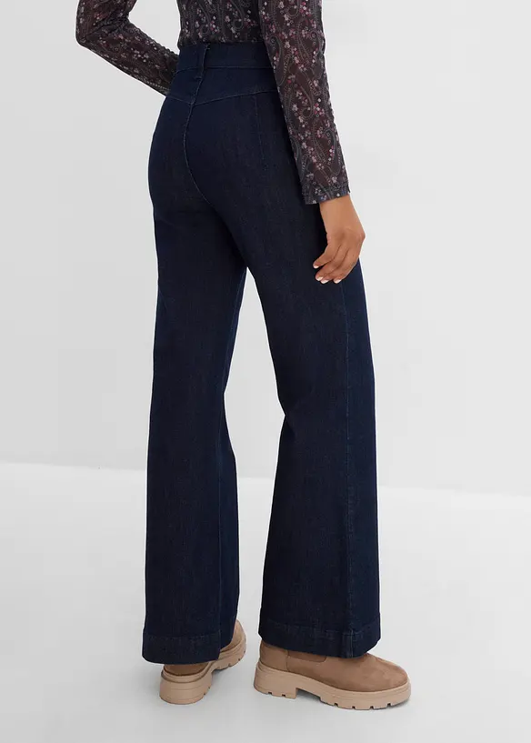 Flared-Jeans High Waist in blau von hinten - bonprix Flared-Jeans High Waist in blau von hinten - bonprix