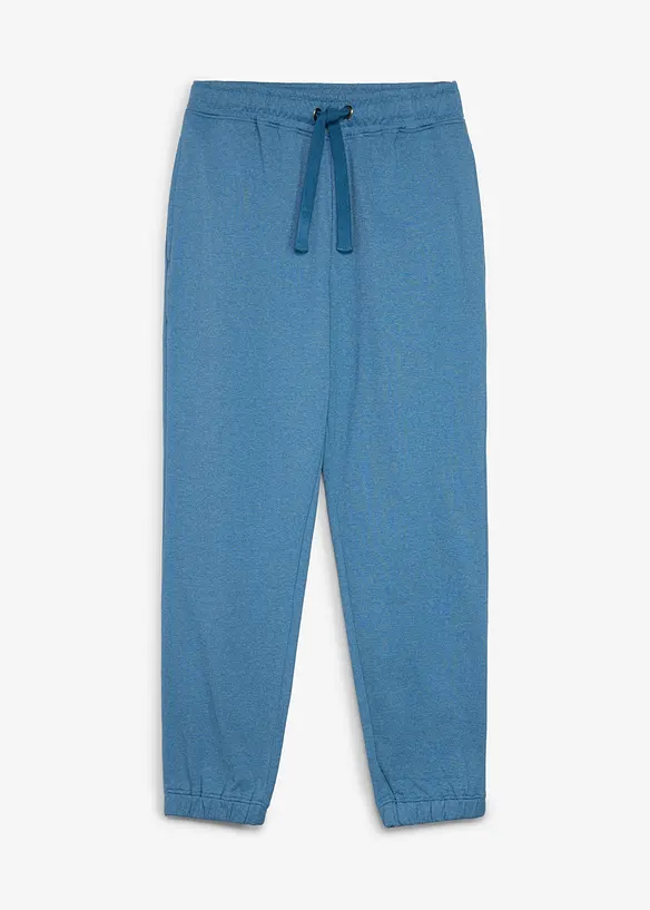Loose Fit Jogginghose, Straight in blau von vorne - bonprix