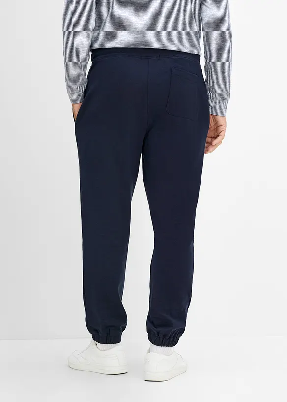 Loose Fit Jogginghose, Straight in blau von hinten - bonprix