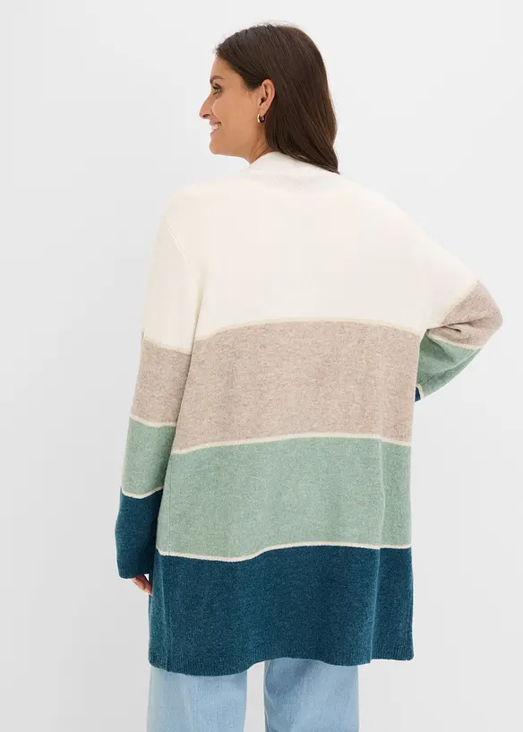 Oversize Longstrickjacke in beige von hinten (im Anschnitt) - bonprix Oversize Longstrickjacke in beige von hinten (im Anschnitt) - bonprix