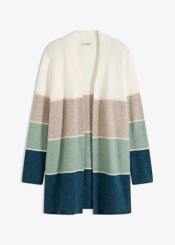 Oversize Longstrickjacke in beige von vorne - bonprix Oversize Longstrickjacke in beige von vorne - bonprix