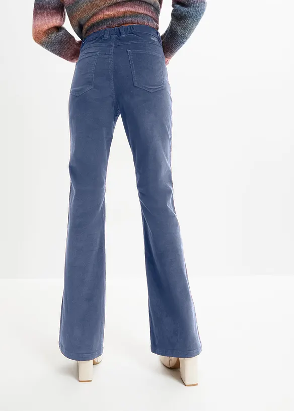 Cord-Schlaghose aus Baumwoll-Mix in blau von hinten - bonprix Cord-Schlaghose aus Baumwoll-Mix in blau von hinten - bonprix