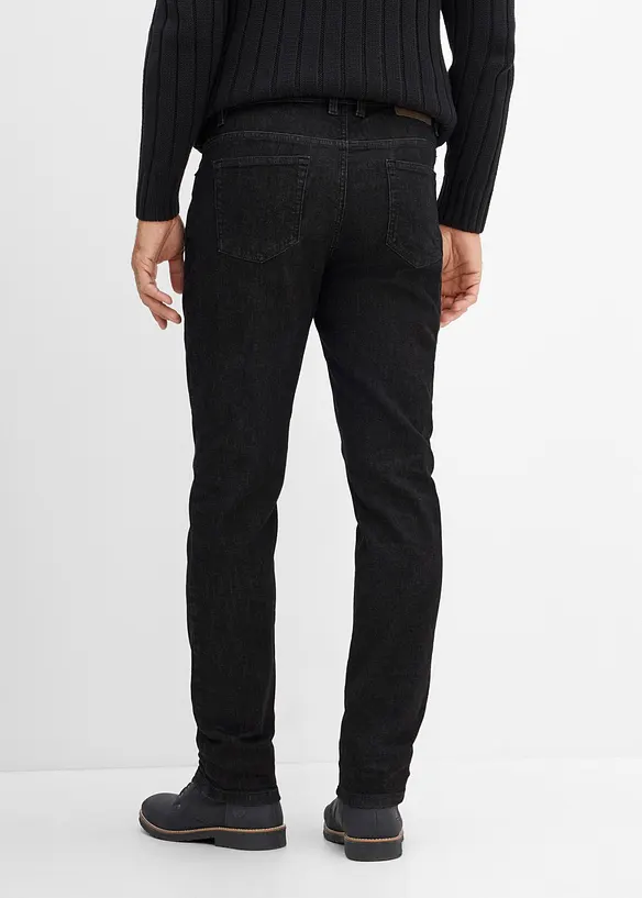 Regular-Fit-Jeans, Straight in schwarz von hinten - bonprix