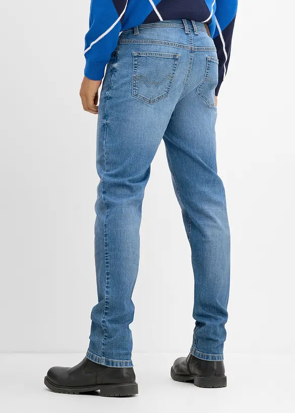 Regular-Fit-Jeans, Straight in blau von hinten - bonprix