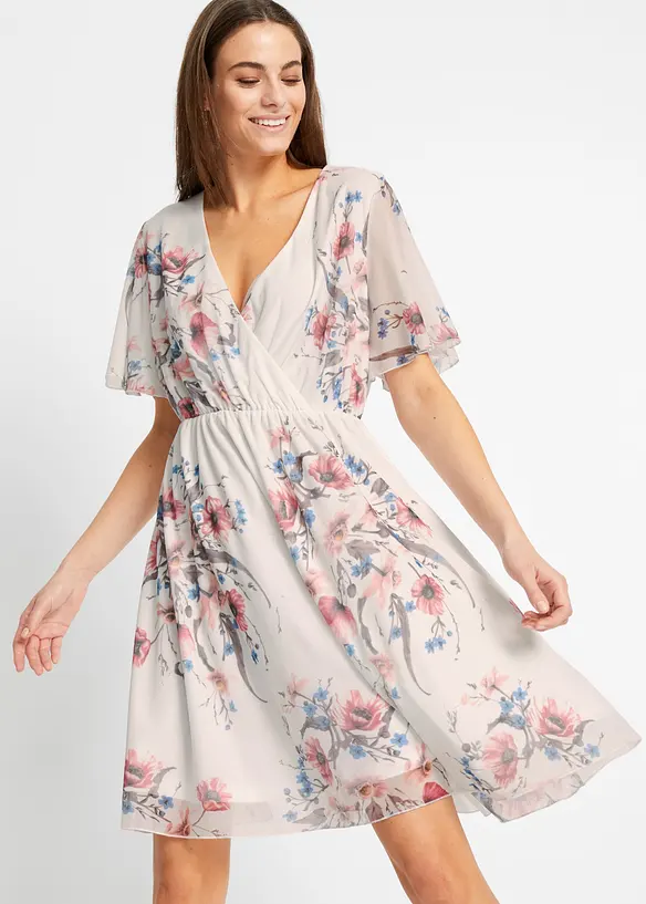 Minikleid aus Mesh in weiß von vorne (Totalaufnahme) - bonprix Minikleid aus Mesh in weiß von vorne (Totalaufnahme) - bonprix