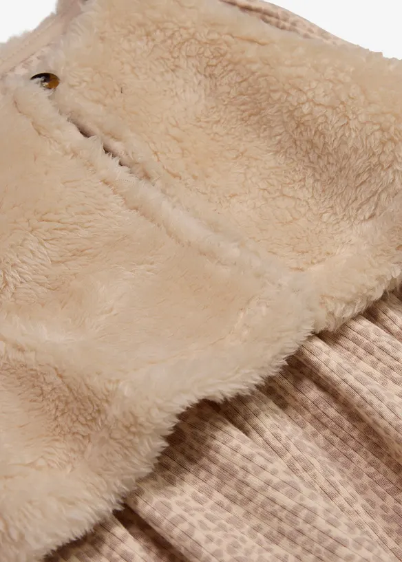 Baby Kleid mit Teddyweste (2-tlg.Set) in beige - bonprix