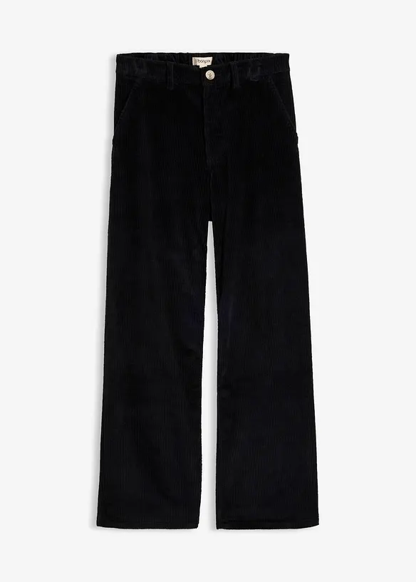 Cordhose aus Baumwoll-Mix in schwarz von vorne - bonprix Cordhose aus Baumwoll-Mix in schwarz von vorne - bonprix