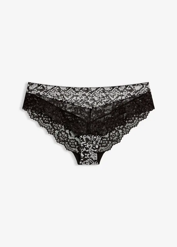 Hipster mit Schlangenmuster in schwarz von vorne - bonprix