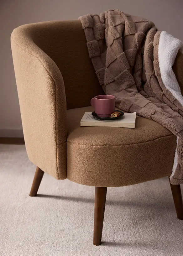Fleece-Wendebettwäsche mit Hoch-Tief Effekt in braun (Ambiente) - bonprix